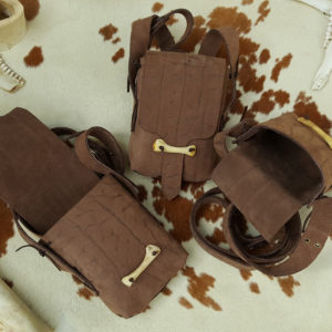 sacoche pochette cuir os chasseur