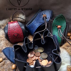 Bourses cuir perles ceinture